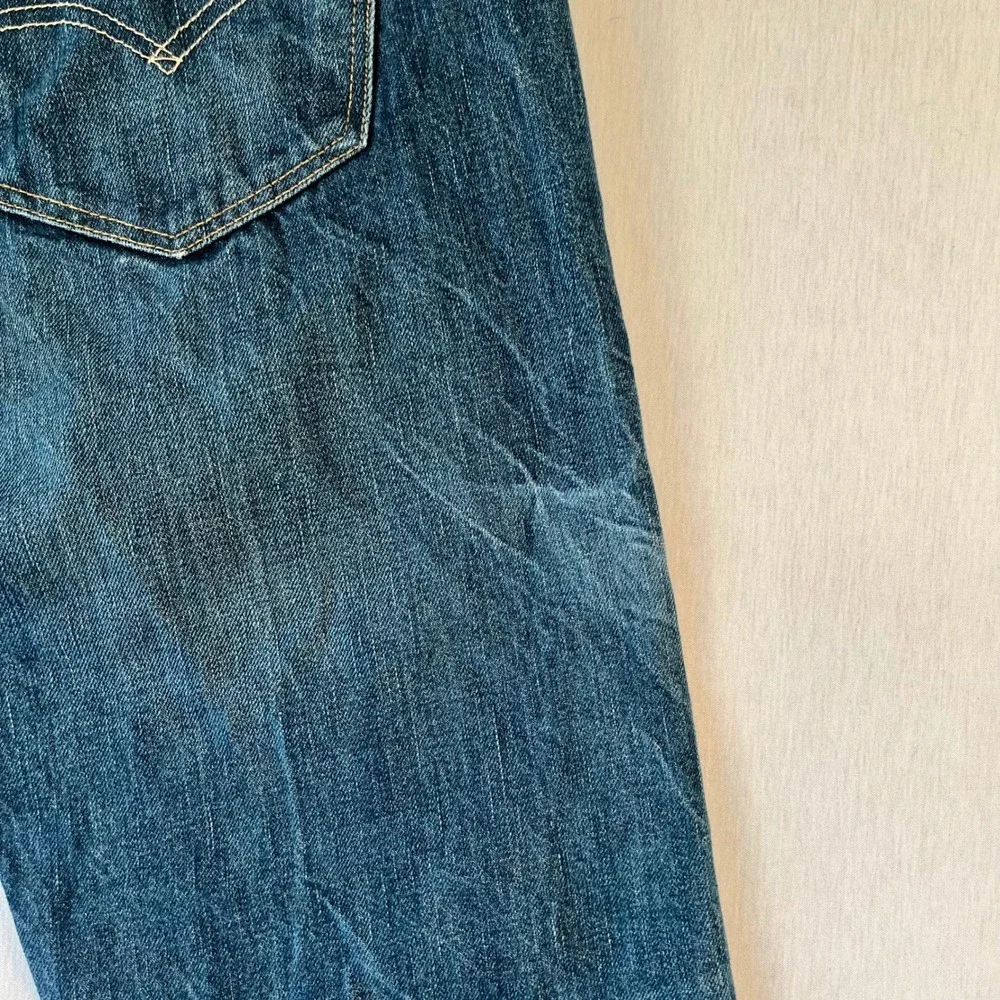 Levis 501 Original Fit Jeans Mens 36x32 (Fit 34x28) Med Wash Button Fly Straight